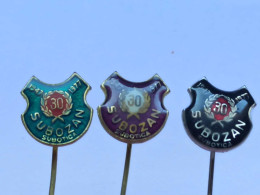 BADGE Z-98-18 - 3 PINS - SUBOZAN SUBOTICA, SERBIA - Lots