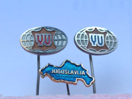 BADGE Z-98-21 - 3 PINS - YUGOSLAVIA - Sets