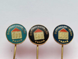 BADGE Z-98-22 - 3 PINS - DOMACI POTREBY PRAHA - Sets