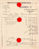 Bonneteries MAHIEU Rue Emile Carpentier Bruxelles  Anderlecht 1921 - Andere & Zonder Classificatie