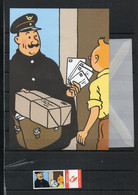 Set écriture Tintin / Kuifje : Duostamps + Papier + Enveloppe - Autres & Non Classés