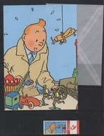 Set écriture Tintin / Kuifje : Duostamps + Enveloppe + Papier - Autres & Non Classés