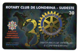 Rotary Club International Télécarte Brésil Phonecard Telefonkarte (J 918) - Brésil