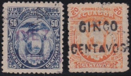 Ecuador       .   2  Stamps   .       O       .    Cancelled - Ecuador