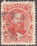 BRAZIL  SCOTT NO 53  USED   YEAR  1866   PERF 12 - Used Stamps