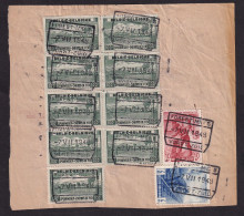 DDFF 157 - Timbres Chemin De Fer En MULTIPLES - 9 X 100 F - S/ Bulletin D' Expédition - Gare De FOREST MIDI 1948 - Dokumente & Fragmente