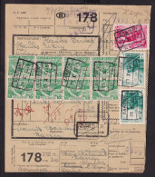 DDFF 158 - Timbres Chemin De Fer En MULTIPLES - 8 X 3 F - S/ Bulletin D'Expédition - Gare De ZARREN 1949 + Poids Reconnu - Documents & Fragments