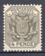 South African Republic 1895 Single 4d Stamp Coat Of Arms - Wagon With Pole In Unmounted Mint Condition - Nouvelle République (1886-1887)