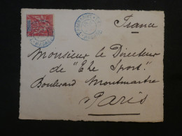 E300 MADAGASCAR  LETTRE DEVANT  1937  TANANRIVE A PARIS FRANCE  +CACHET BLEU +AFF. INTERESSANT+++ - Lettres & Documents