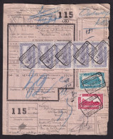 DDFF 164 - Timbres Chemin De Fer En MULTIPLES - 5 X 50 F - S/ Bulletin D'Expédition - FOREST MIDI 1951 - Documents & Fragments