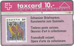 Switzerland: PTT P11Aa 105A Schweizer Briemarken, Eulen - Schweiz