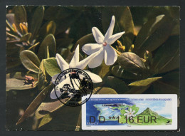 FRANCE (2023) Carte Maximum Card ATM LISA - Polynésie Française Tiare Tahiti Fleur 76e Salon Philatélique Automne Paris - 2020-…