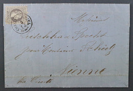 1867, ÖSTERREICH Levante 6 I, 25 Soldi Einzelfrankatur, SELTEN, Geprüft 1400,-€ - Eastern Austria