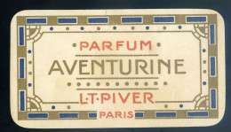 Carte Parfumée - Calendrier 1913/14 -- Parfum Aventurine L.T. Piver Paris    AVR21-21 - Antiguas (hasta 1960)