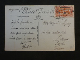 E300  LIBAN   BELLE CARTE  +1927 BEYROUTH AU MANS   +SURCHARGES +AFF. INTERESSANT+++ - Lebanon