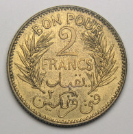 Tunisie, Protectorat Français, Bon Pour 2 Francs, Sans Le Nom Du Bey, 1921 - Tunesië