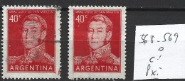 ARGENTINE 568-69 Oblitérés Côte 0.30 € - Used Stamps