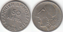 Grecia 50 Lepta 1926 Km#68 - Used - Grèce