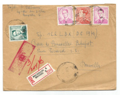 Enveloppe Recommandée 1969  Vers Gare De Bruxelles Entrepot Belgie Spoedbestelling Expres - Lettres & Documents