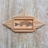 Fish Skeleton Decoration Art Handmade 235x87mm Bamboo Sticks 03061 - Jugendstil / Art Déco