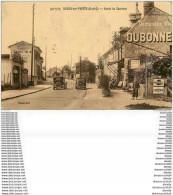 91 BURES SUR YVETTE. Voitures Anciennes Route De Chartres. Marbrerie Et Café Dubonnet - Bures Sur Yvette