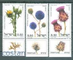 1980  Wild Artichoke,Echinops,spotted Golden Thistle,medicinal,Israel,814,MNH - Medicinal Plants