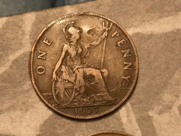 Münze Münzen Umlaufmünze Großbritannien 1 Penny 1927 - D. 1 Penny