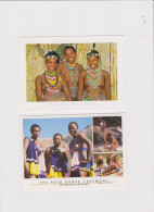 Swaziland Afrique Du Sud Lot 8 Super Cartes Femmes Zoulous Seins Nus Port Offert - Swaziland