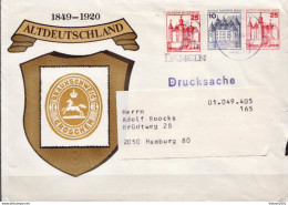 Germany / Berlin Used Postal Stationery Cover, Interesting 10pf + 25 Pf Stamps - Private Covers - Used