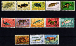 1962 Honduras Britannico, Pesci Animali, Serie Completa Nuova (*) Linguellata - British Honduras (...-1970)