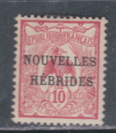 Nouvelles Hébrides N° 2  X Timbre De Nlle Calédonie Surchargé : 10c. Rose  Légende Française,  Trace De Char. Sinon TB - Unused Stamps