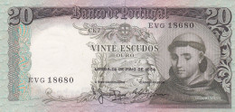 PORTUGAL BANK NOTE - BANKNOTE - 20$00 - CH 7  - 26/05/1954 AUNC - Portugal