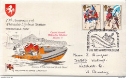 Great Britain Special Cover With Whitstable Life-boat Station Cachet And Cancel - Ongevallen & Veiligheid Op De Weg