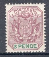 South African Republic 1896 Single 3d Coat Of Arms - Wagon With Pole, Value In Green In Unmounted Mint Condition - Nieuwe Republiek (1886-1887)