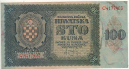 CROATIA   100  Kuna   P2a    Date  26.05.1941 - Croazia