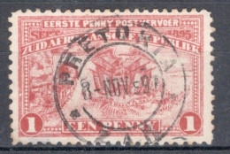 South African Republic 1895 Single 1d Coat Of Arms - Penny Postage In Fine Used - New Republic (1886-1887)