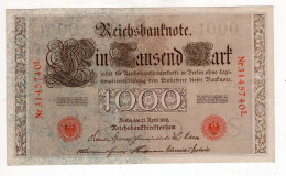 40 - ALLEMAGNE - Reichsbanknote - 1000 Mark - 21.04.1910 - Reichsbankdirektorium - 1000 Mark