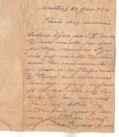 VP22.539 - MILITARIA - MONESTIER DE CLERMONT 1916 - Lettre Du Soldat A. PISTEUR Au 14 ème Chasseur Section Mitrailleurs - Documenti