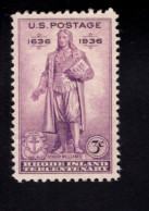 220506988 1936 SCOTT 777 (XX) POSTFRIS MINT NEVER HINGED - Rhode Island Tercentenary - Unused Stamps