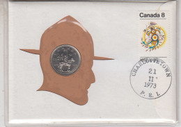 Canada Numisletter 25 Cent Coin Charlottetown 21.II.1973 (CN151B) - Briefe U. Dokumente