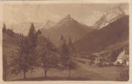 D9119) HINTERSTODER - Wunderschöne Alte FOTO AK Kirche Bäume - Berge 1921 - Hinterstoder