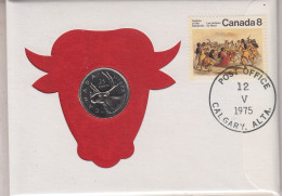 Canada Numisletter 25 Cent Coin Calgary 12.V.1975 (CN151C) - Lettres & Documents