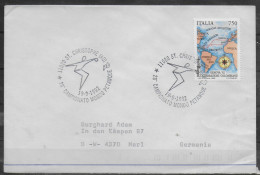 ITALIE  Lettre  1992 Saint Christophe  Pètanque - Petanca