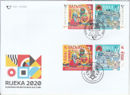 2020 Croatia - Ireland Joint Cancellation Mixed FDC Rare - Joint Issues