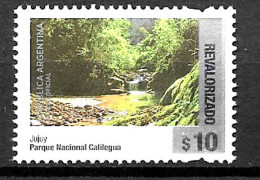 #75321 ARGENTINA 2023 NEW EMERGENCY OVERPRINTED (REVALORIZADO) NATIONAL PARKS DEFINITIVES 10 Ps MNH SCARCE - Unused Stamps