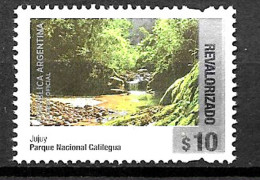 #75321 ARGENTINA 2023 NEW EMERGENCY OVERPRINTED (REVALORIZADO) NATIONAL PARKS DEFINITIVES 10 Ps MNH SCARCE - Ungebraucht