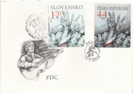 2019 Czech Republic - Slovakia Joint Cancellation Mixed FDC Rare - Joint Issues