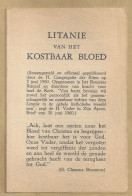 NL.- LITANIE VAN HET KOSTBAAR BLOED. 1960. H. CLEMENS ROMANUS - Other & Unclassified