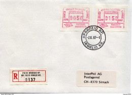 Postal History Cover: Greece R Cover With Automat Stamps - Machine Labels [ATM]