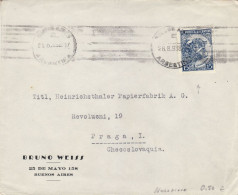 ARGENTINA 1938  LETTER SENT FROM BUENOS AIRES TO PRAGA - Lettres & Documents